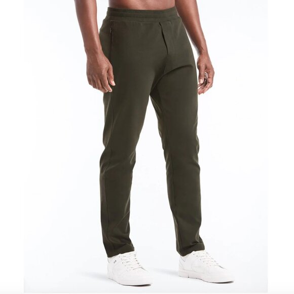 Public Rec Gamechanger Rec Pant Dark Olive Green Dress Sweatpants - Picture 1 of 16